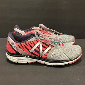 New Balance 1260 V5 Running Sneaker Gray Silver Pink Blue Women’s Sz 10